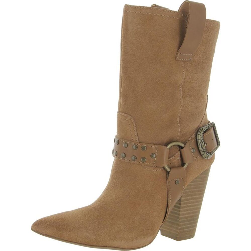 Dingo Brown Heeled Boots with Harness Strap